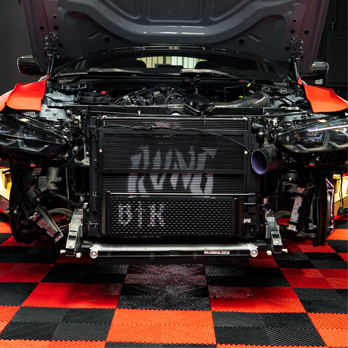 Rvng (G80,G82,G87) S58 Upgraded Core Transmission Oil Cooler w/ Built in Rock Guard by Rvng RaceWorks
