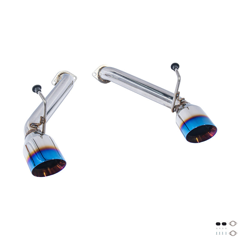 2008-2013 Infiniti G37 Coupe Muffler Delete Axle Back Burnt Tips Exhaust by EOS Exhaust