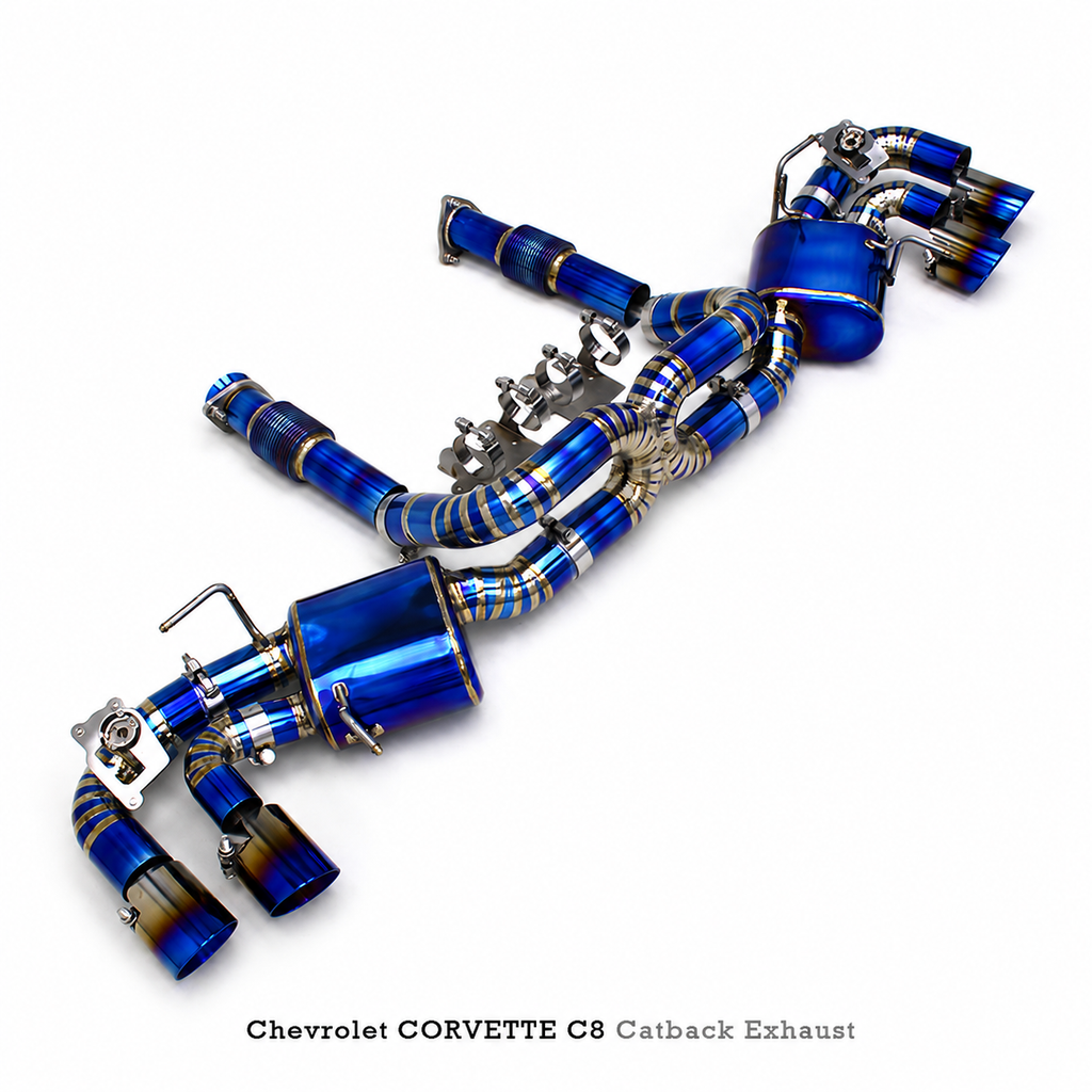 Titanium Valved Catback Exhaust for Chevrolet Corvette C8 E Ray 6.2L V8