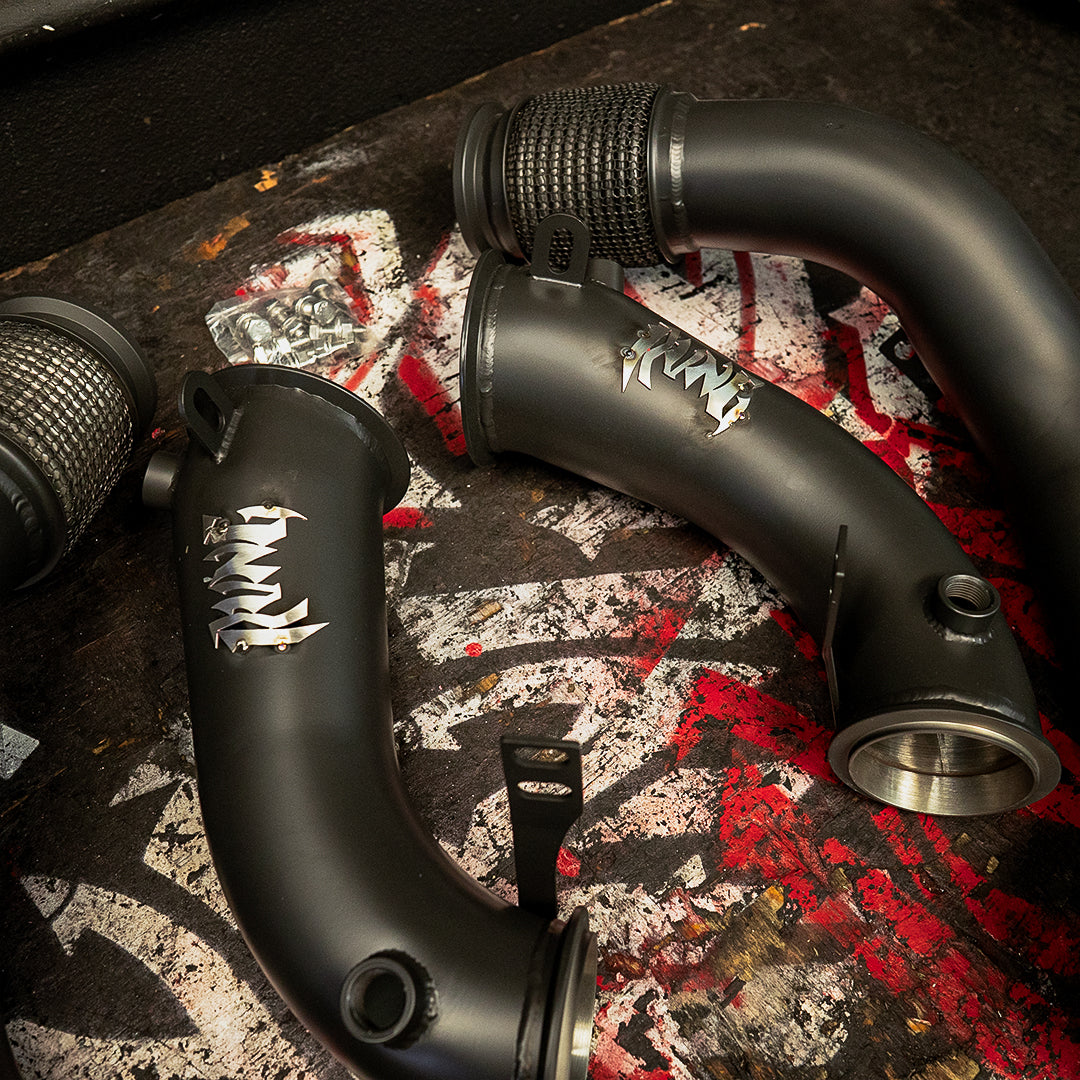 Rvng (F90,F91,F92,F93) M5 & M8 S63 XL Flow Series 3.5” inlet Downpipes