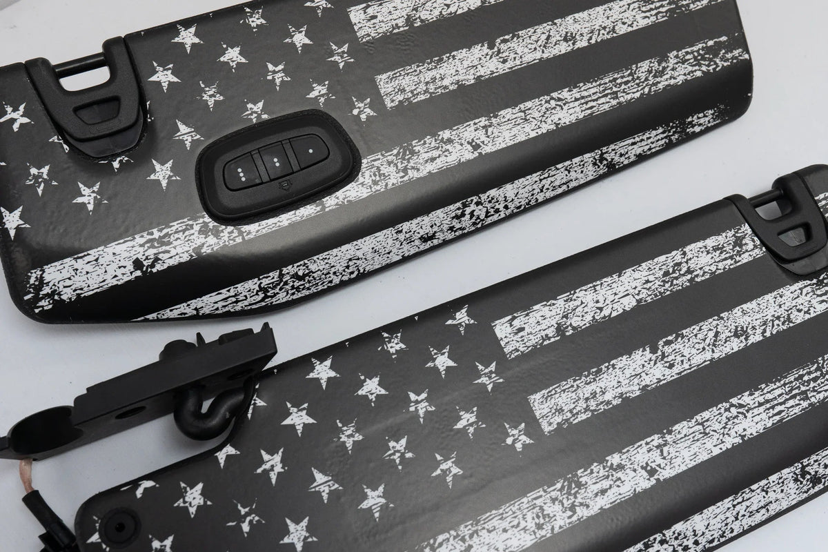 Freedom Series Sun Visor Overlays - 2018+ Wrangler JL / Gladiator JT