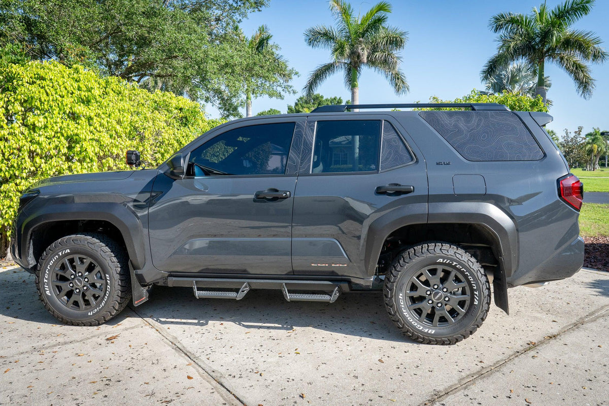 Topographic Rear Window Map Overlays V3 (Perforated) - 2025+ 4Runner