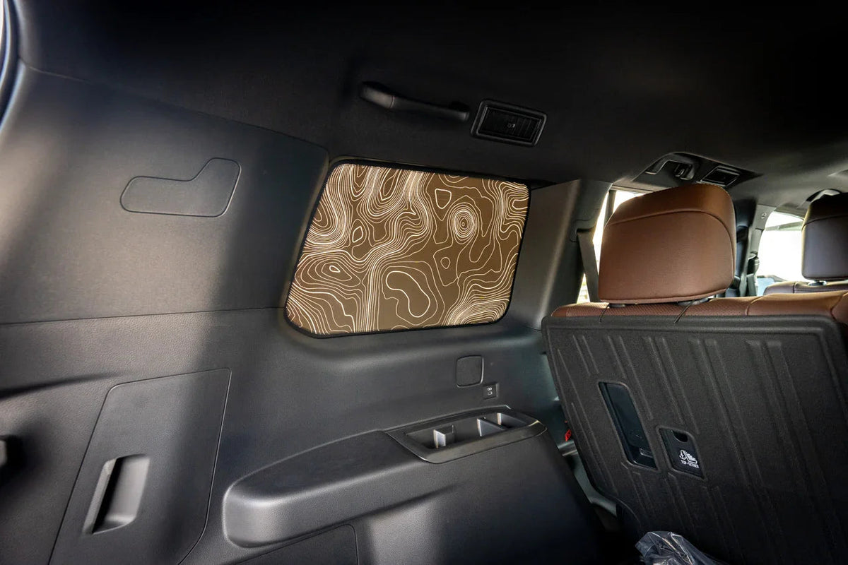 Topographic Rear Window Map Overlays (Solid) - 2024+ Land Cruiser