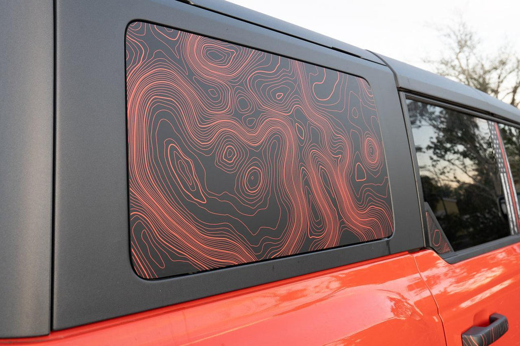 Topo Hardtop Side Window Overlays - 2021+ Bronco 4 Door