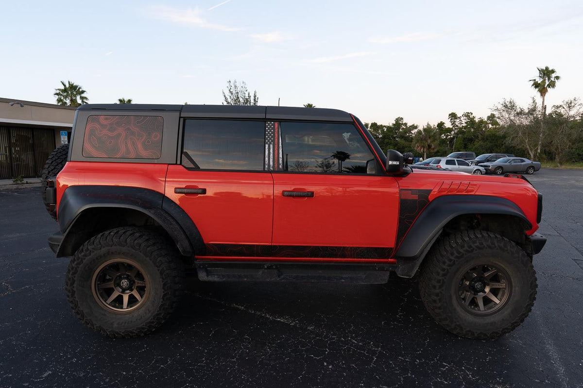 Topo Hardtop Side Window Overlays - 2021+ Bronco 4 Door