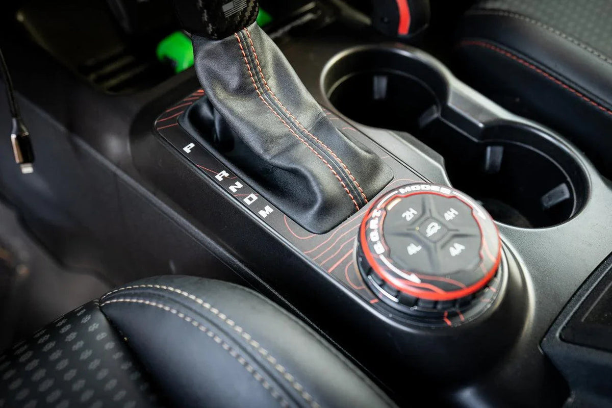 Topo Automatic Shifter Overlay (Printed Series) - 2021+ Bronco Automatic