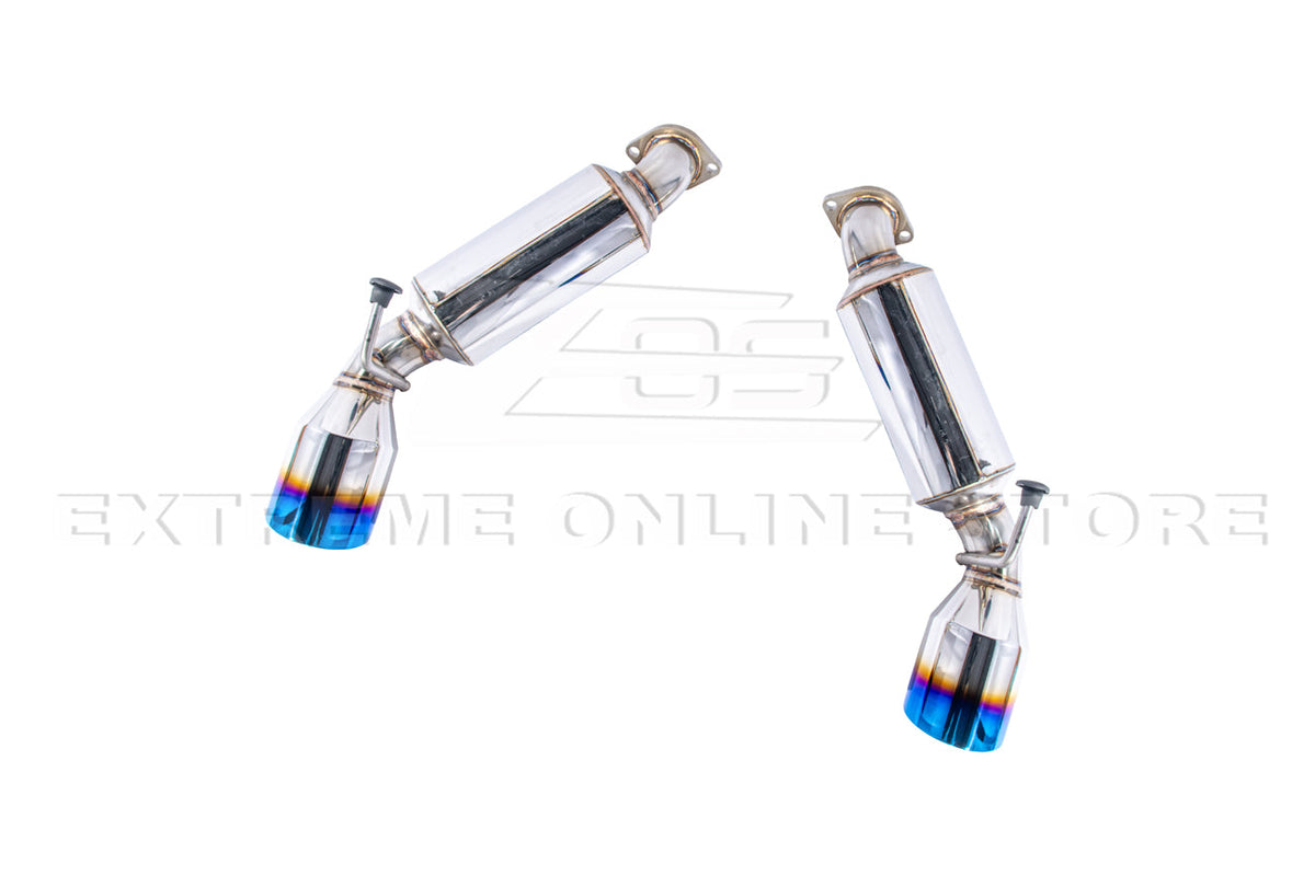 2014-2016 Infiniti Q60 Muffler Axle Back Burnt Tips Exhaust