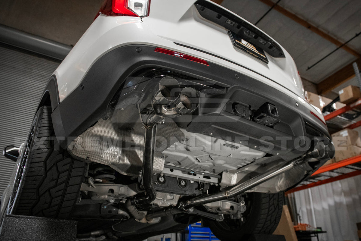 2020-Present Explorer Aviator V6 Muffler Delete Black Tip Axle Back Exhaust