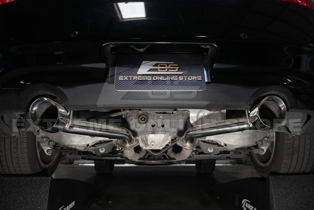 2014-2016 Infiniti Q60 Muffler Delete Axle Back Dual Tips Exhaust