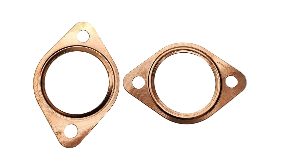 SPDZ1 2-Bolt Copper Exhaust Flange Gasket 2.5" & 3" | High Temp Reusable Seal