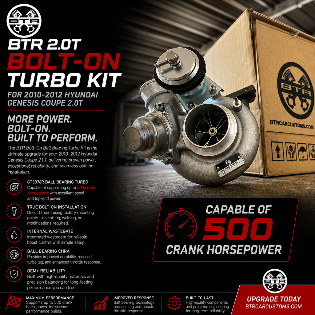 BTR 2010-12 *13-14* Hyundai Genesis Coupe 2.0T Bolt on Ball Bearing Turbo Kit (BTR-GC3076BB) V2