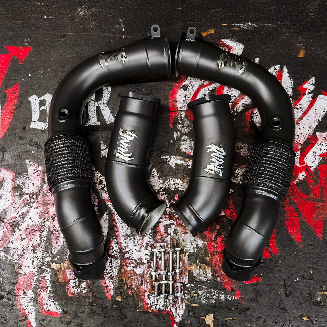 Rvng XL Flow Series G9X/S68 M5 Race downpipes by Rvng RaceWorks