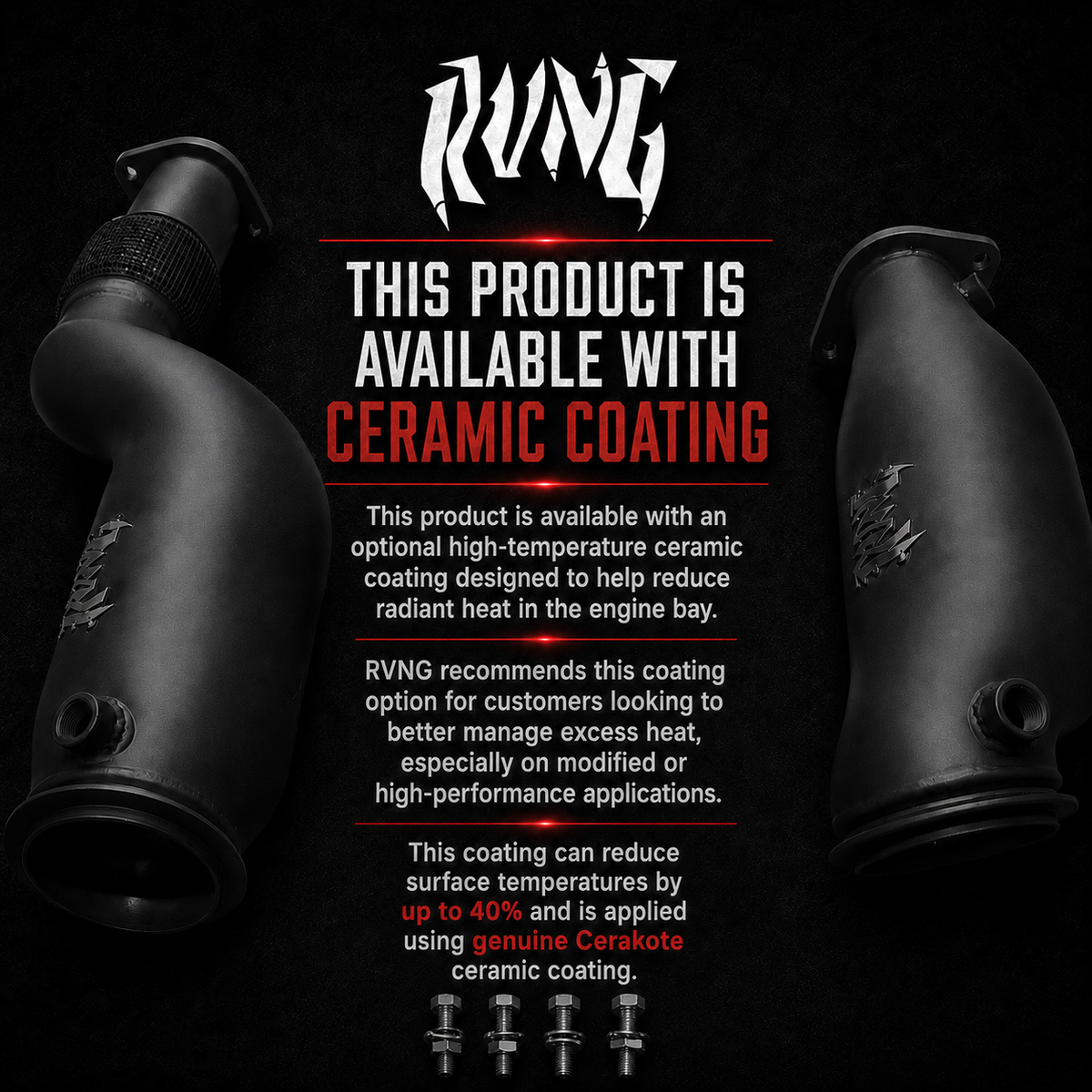 Rvng (F80/F82/F87) S55 3.5' XL Flow Series Race Downpipes
