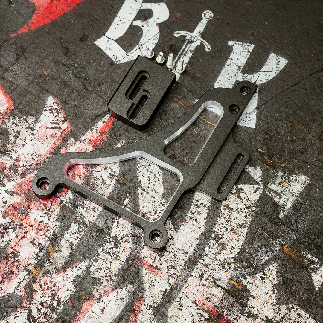 Rvng S58 Single Turbo Expansion Tank and Catch-can Relocation Bracket by Rvng RaceWorks