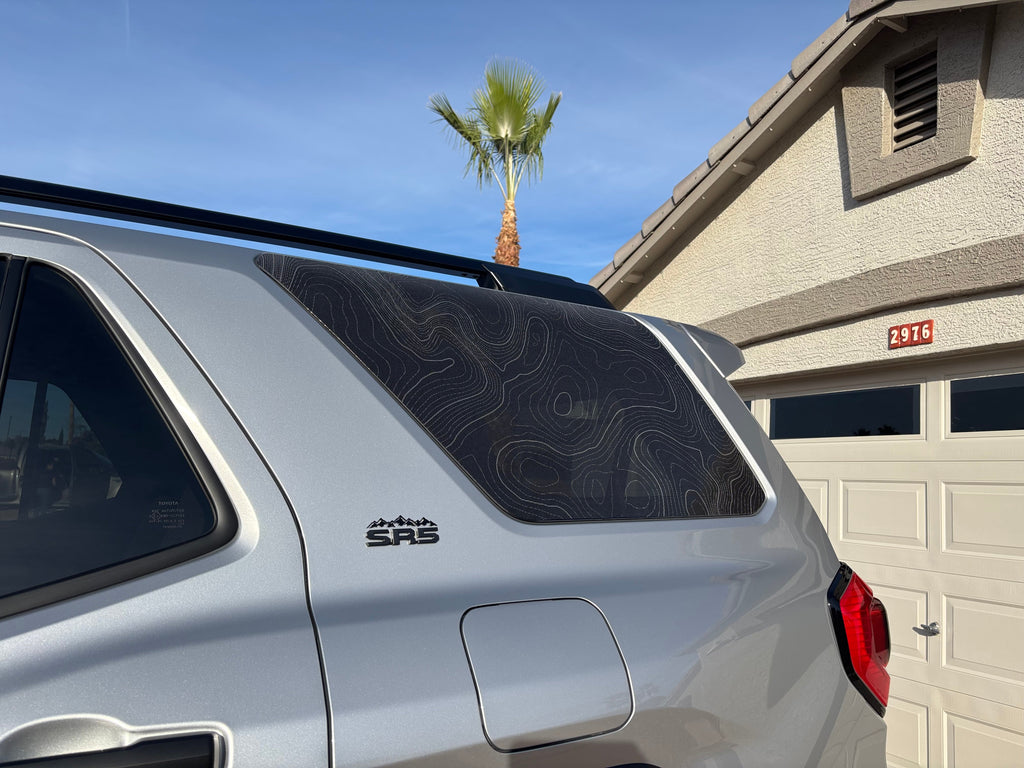 Topographic Rear Window Map Overlays V3 (Perforated) - 2025+ 4Runner
