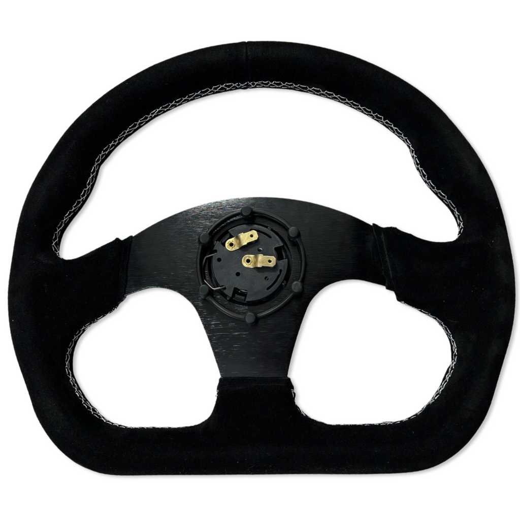 Quadro Flat Racing Steering Wheel + Hub Adapter Boss Kit for Civic, Del Sol, Integra