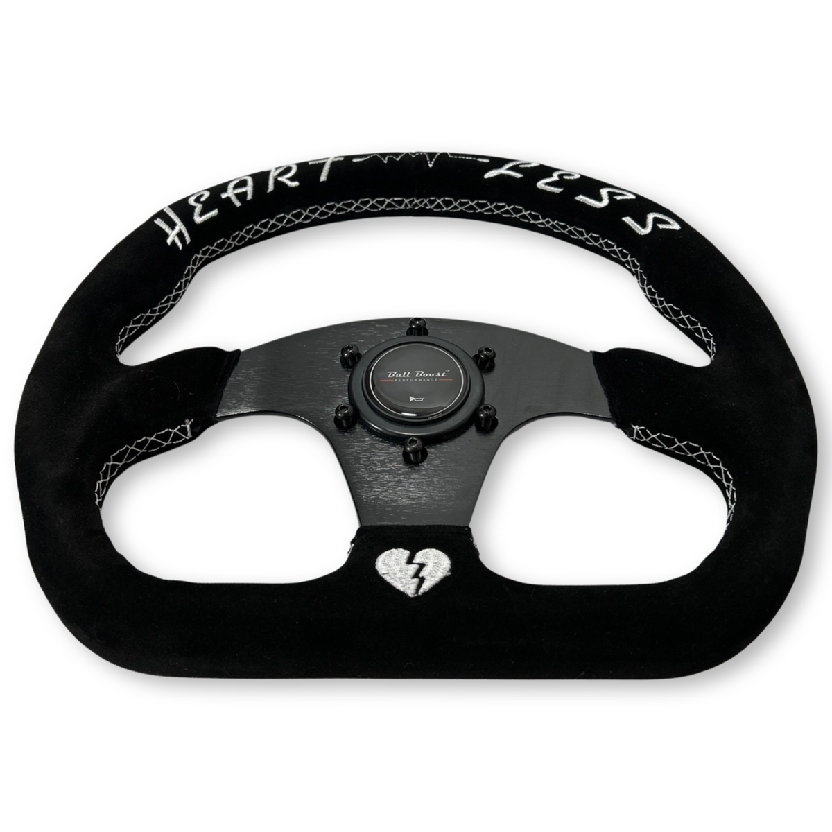 Quadro Flat Suede Steering Wheel + Short Hub Adapter Kit For Toyota Camry Corolla