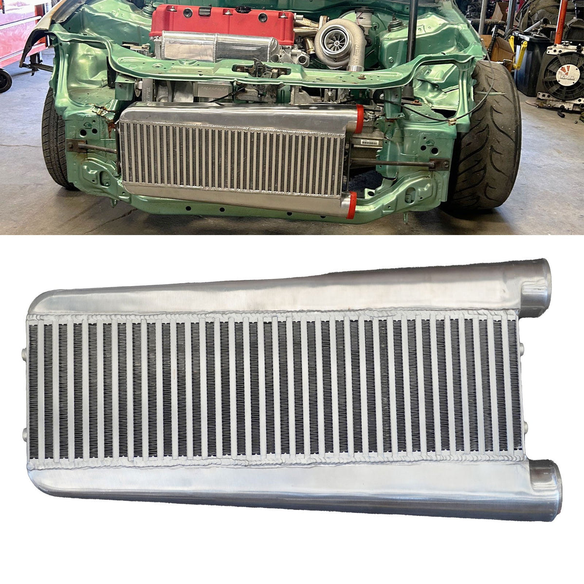 3" K Series Vertical Flow Intercooler K20 K24 For Honda Acura RSX Civic EK EG by Bull Boost Performance