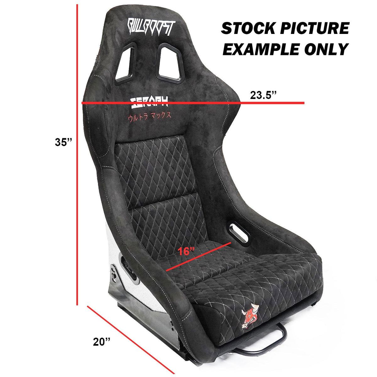 Crema Bull Boost Adjustable Racing Lowered Ultra Max Bucket Seat with Slider Rails