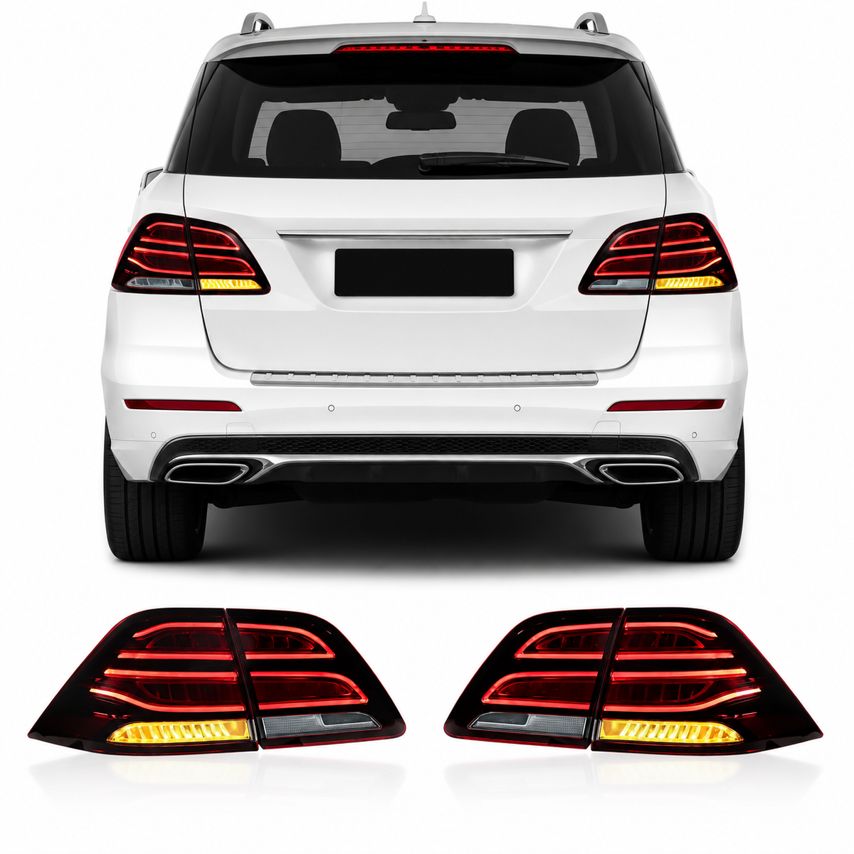 LED Tail Lights for Mercedes-Benz ML W166 2012-2014