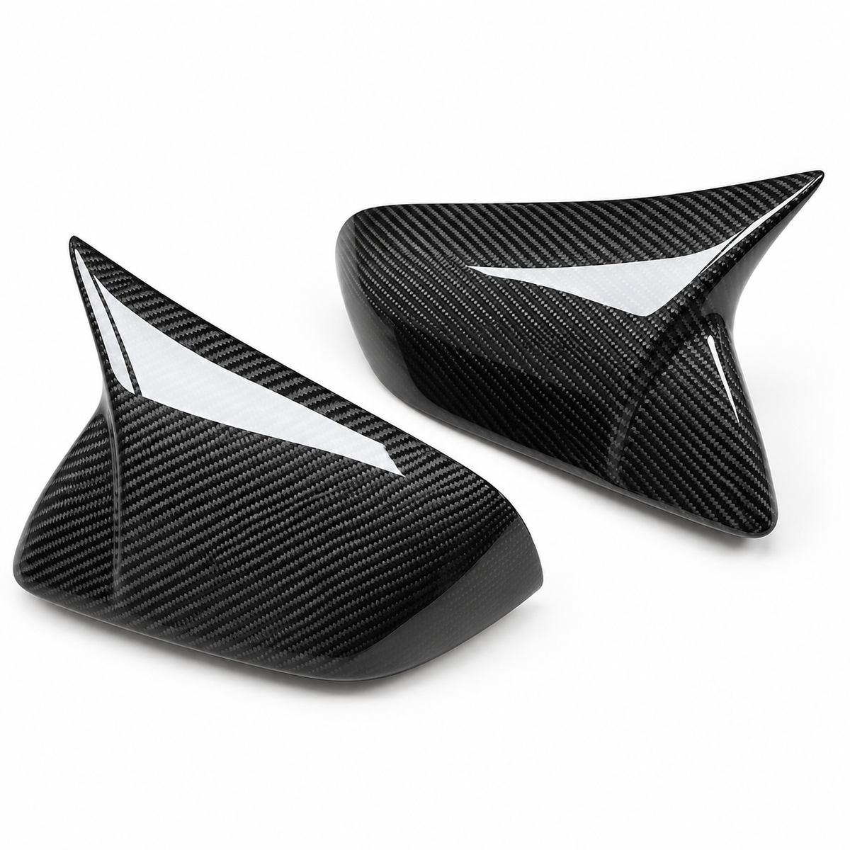 M Style Carbon Fiber Mirror Caps for Ford Mustang