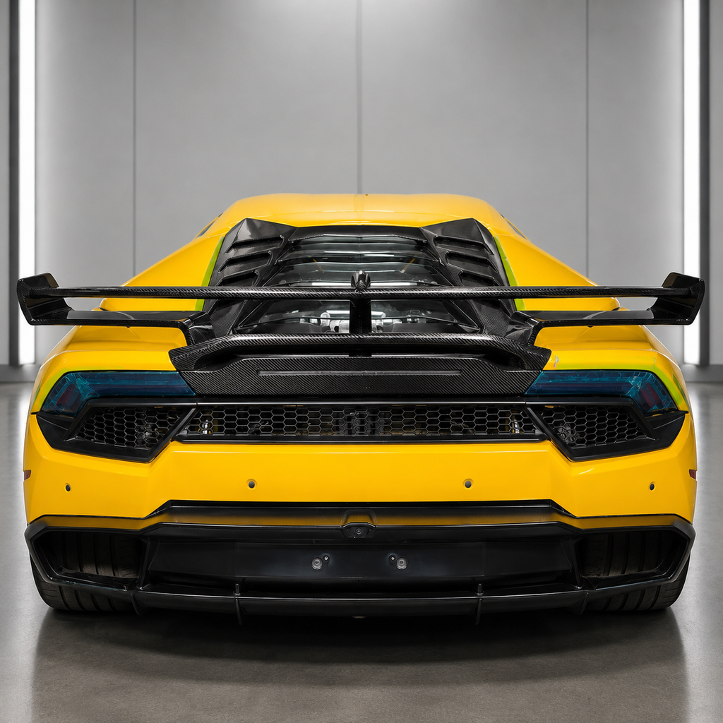 Dry Carbon Fiber SVJ Style Rear Wing for Lamborghini Huracan LP 580 610 EVO