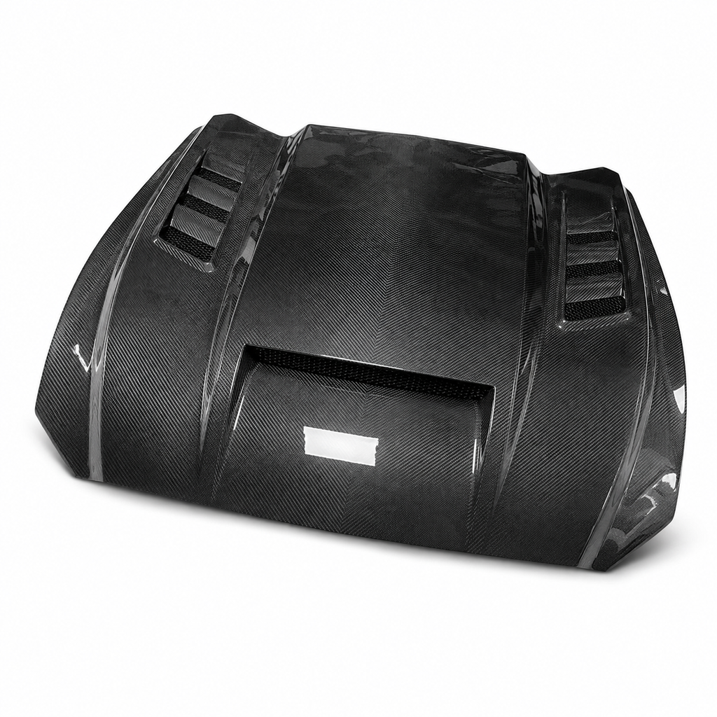 Functional Dry Carbon Fiber Vented Performance Hood for Ford Mustang
