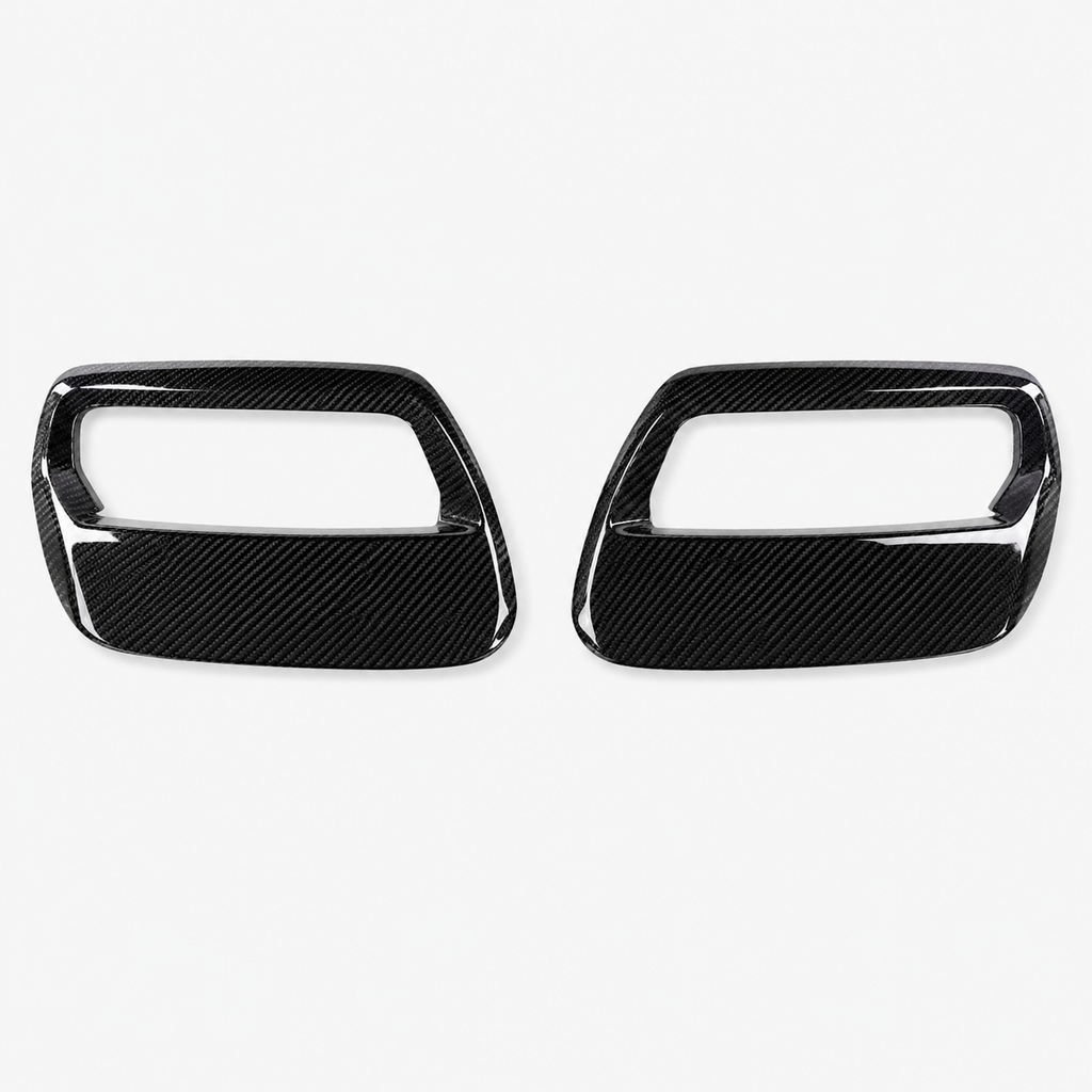 Dry Carbon Fiber Front Hood Air Vent Trim Cover for Ford Mustang