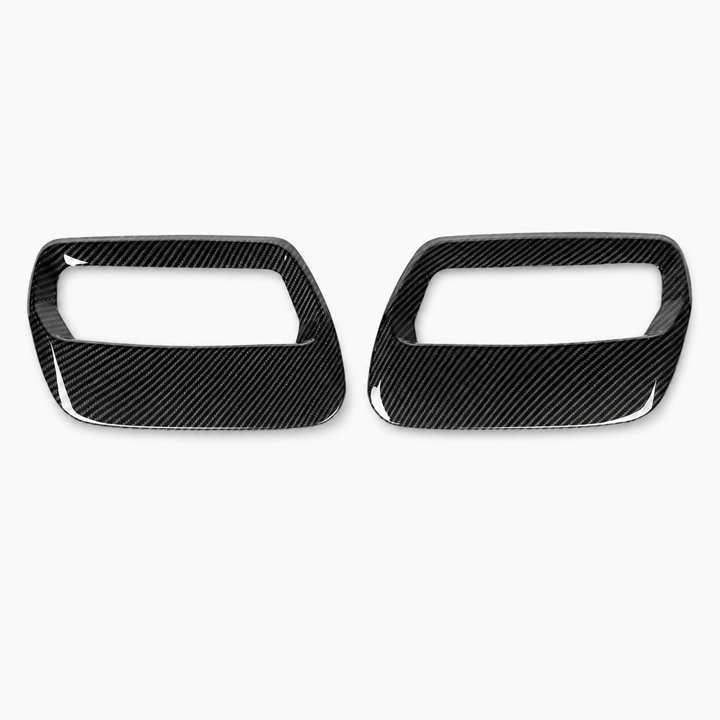 Dry Carbon Fiber Front Hood Air Vent Trim Cover for Ford Mustang