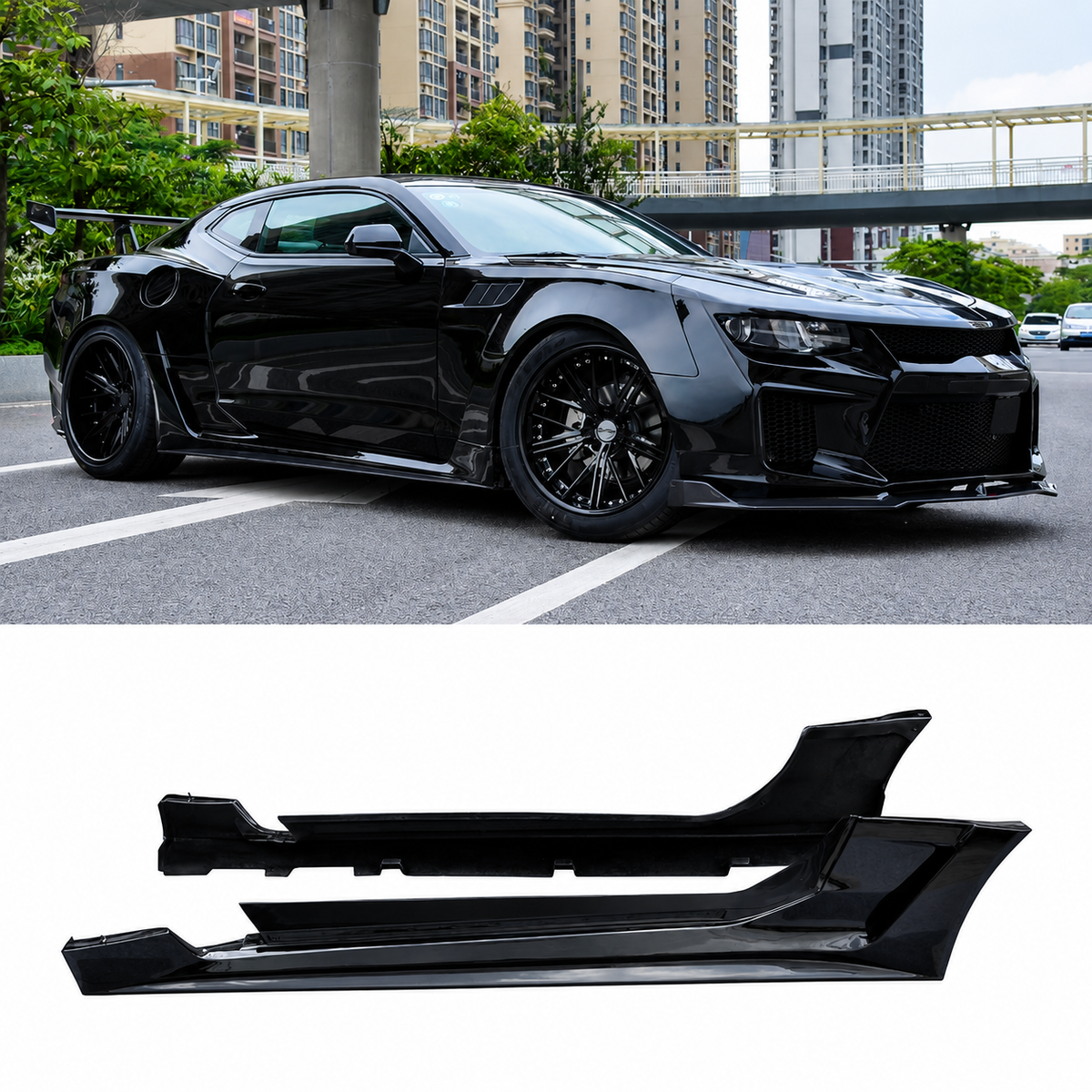 Wide Body Side Skirt Lip Splitters for Chevrolet Camaro