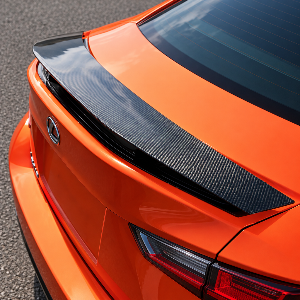 Carbon Fiber Rear Diffuser Extension for Lexus RC F Coupe