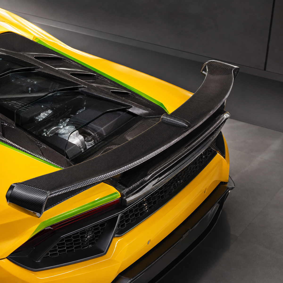 Dry Carbon Fiber SVJ Style Rear Wing for Lamborghini Huracan LP 580 610 EVO
