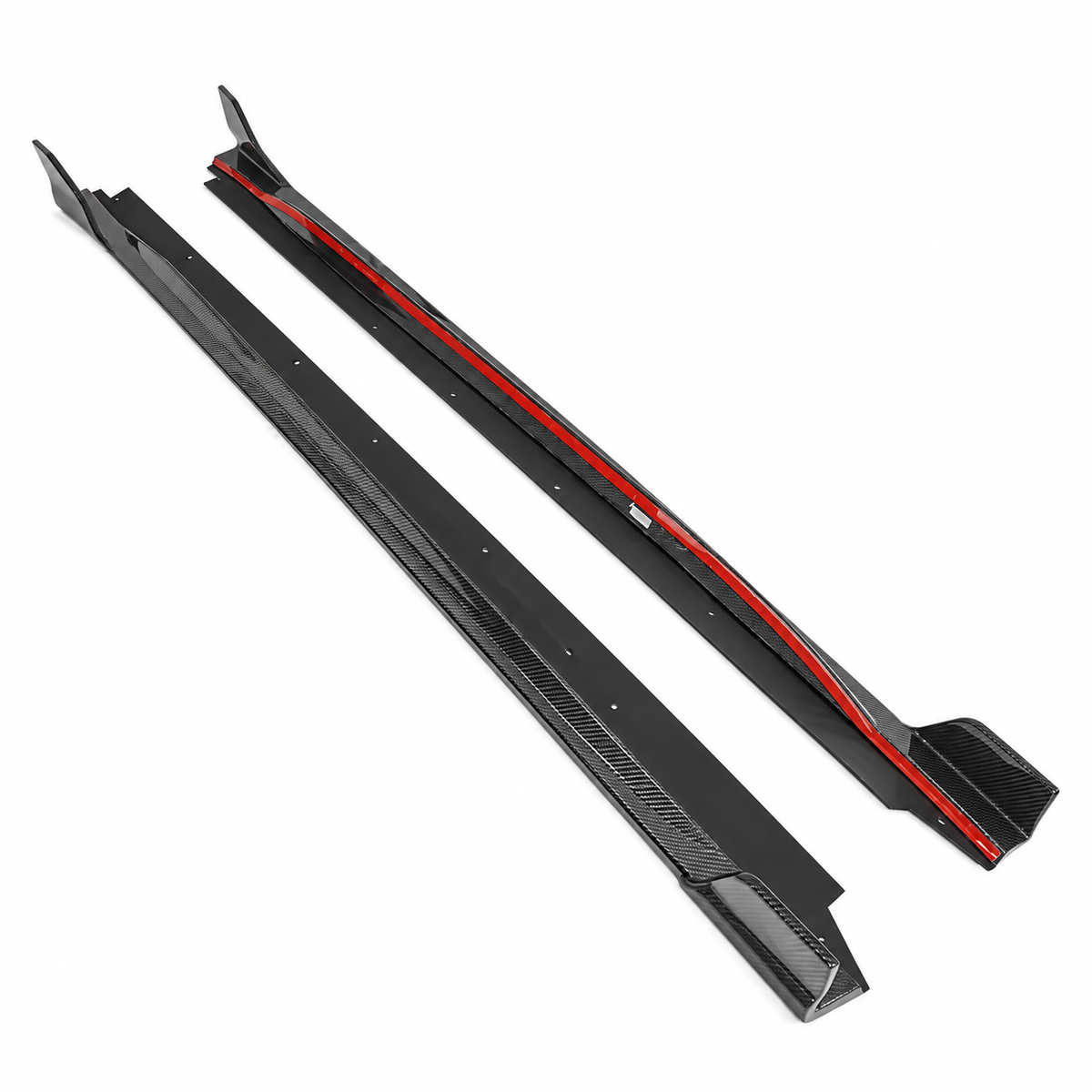 Dry Carbon Fiber Side Skirt Extensions for Lexus RC F