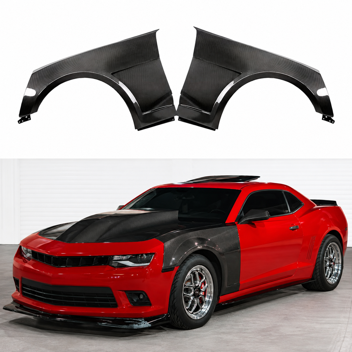 Dry Carbon Fiber Front Fenders for Chevrolet Camaro