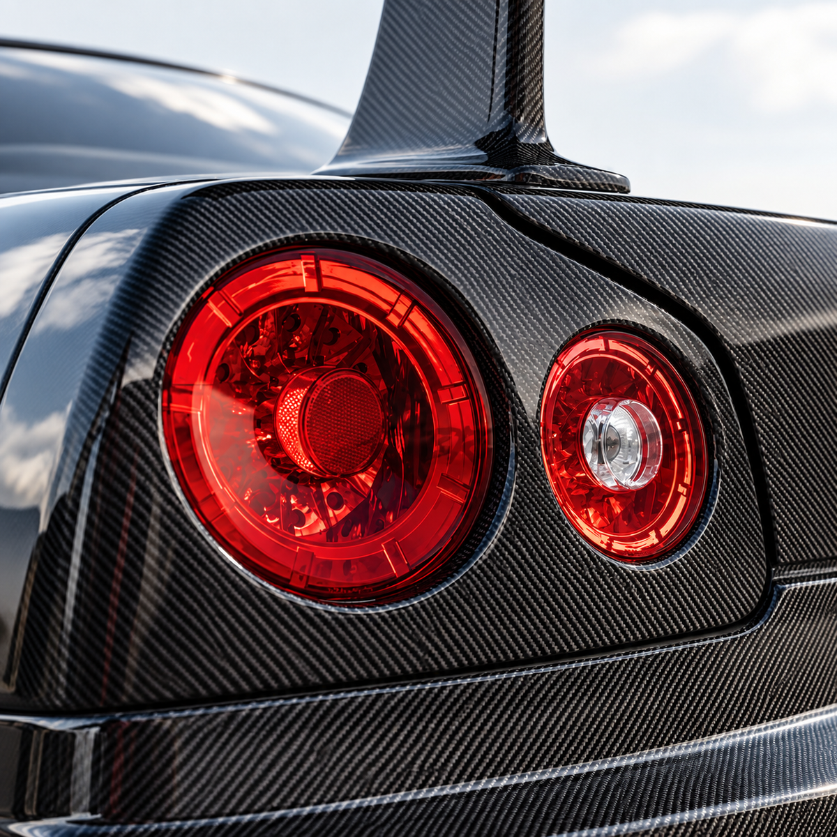 Carbon Fiber Rear Taillight Cover for Nissan Skyline R34 GTR GTT GT