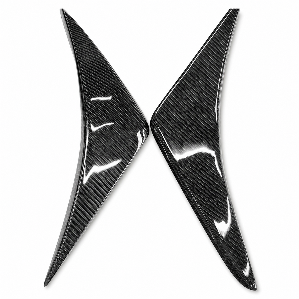 Dry Carbon Fiber Front Bumper Canards for Ford Mustang
