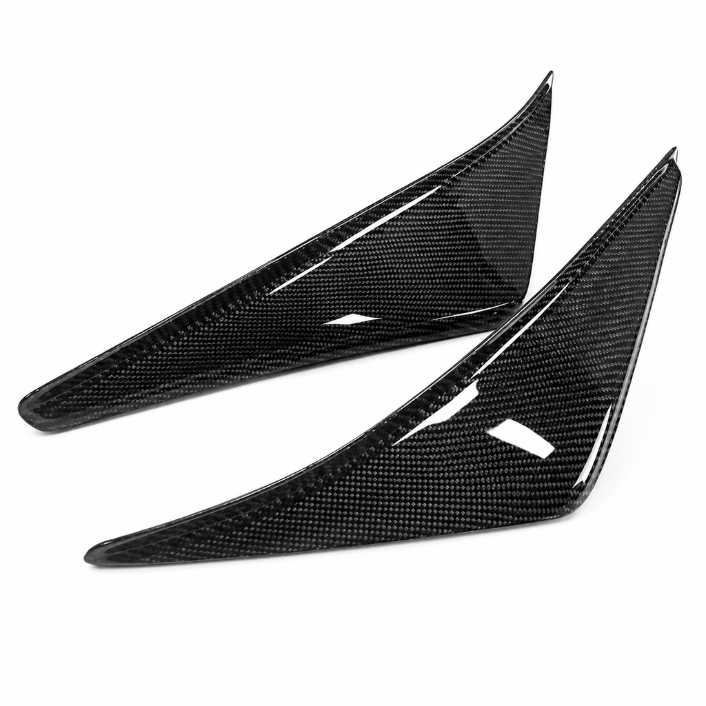 Dry Carbon Fiber Front Bumper Canards for Ford Mustang