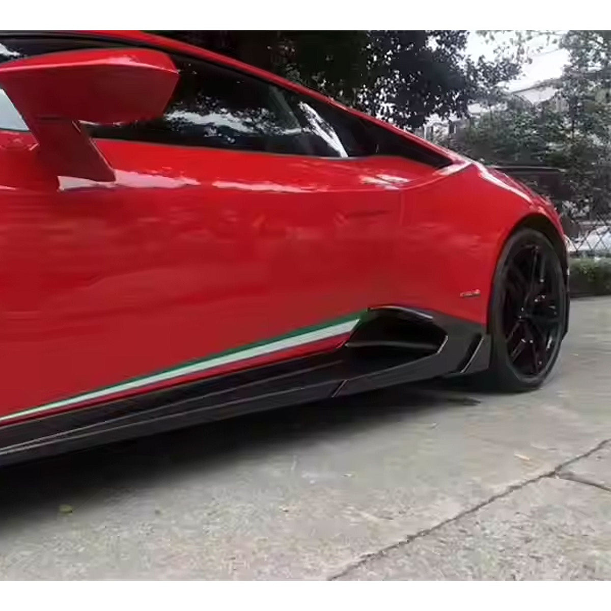 MSY Style Carbon Fiber Side Skirt Kit for Lamborghini Huracan EVO
