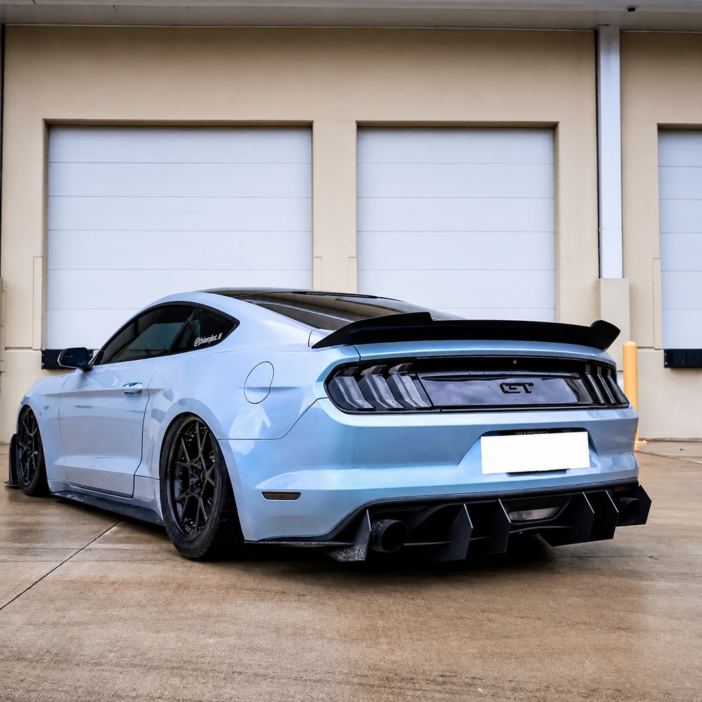 MD Style Dry Carbon Fiber Rear Bumper Diffuser for Ford Mustang