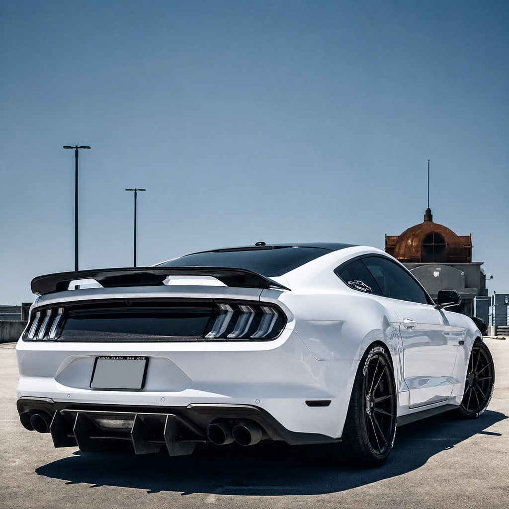 MD Style Dry Carbon Fiber Rear Bumper Diffuser for Ford Mustang