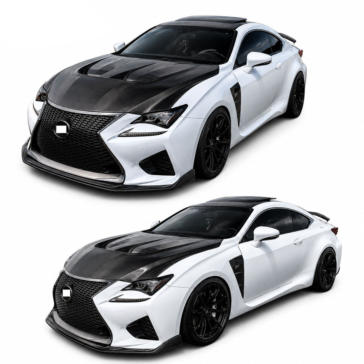 Vented Dry Carbon Fiber Engine Hood for Lexus RCF 5.0L V8