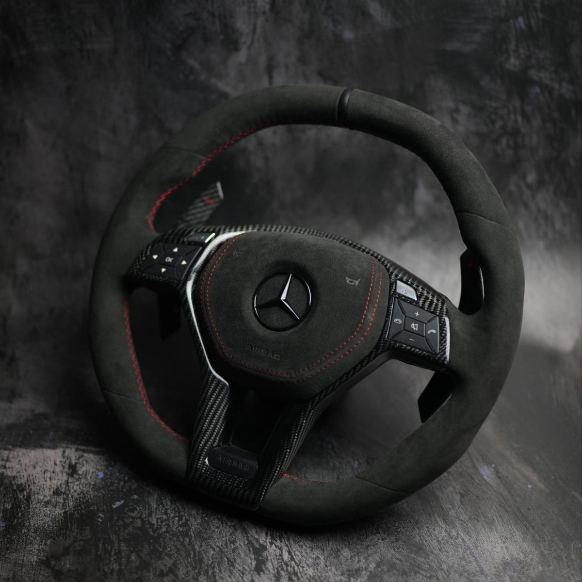 2012-2015 Mercedes Benz A / C / CLA / CLS / GLA / GLK / E / SLK / SL W204  Custom Steering Wheel by Exclusive Steering