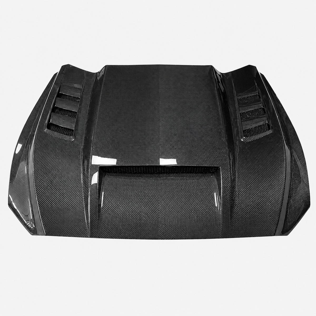 V2 Style Carbon Fiber Vented Engine Hood for Ford Mustang