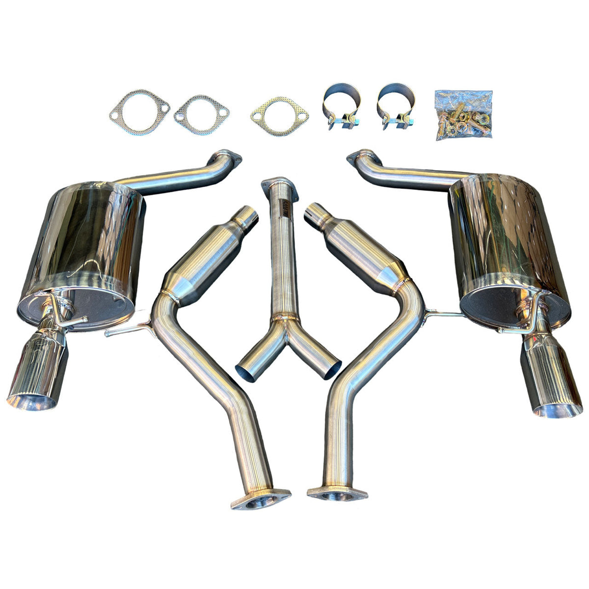 3" Stainless Dual Catback Exhaust Muffler For 92-00 SC300 SC 300 Soarer by Bull Boost Performance