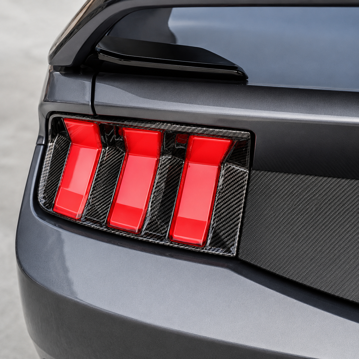 Dry Carbon Fiber Tail Light Trim for Ford Mustang