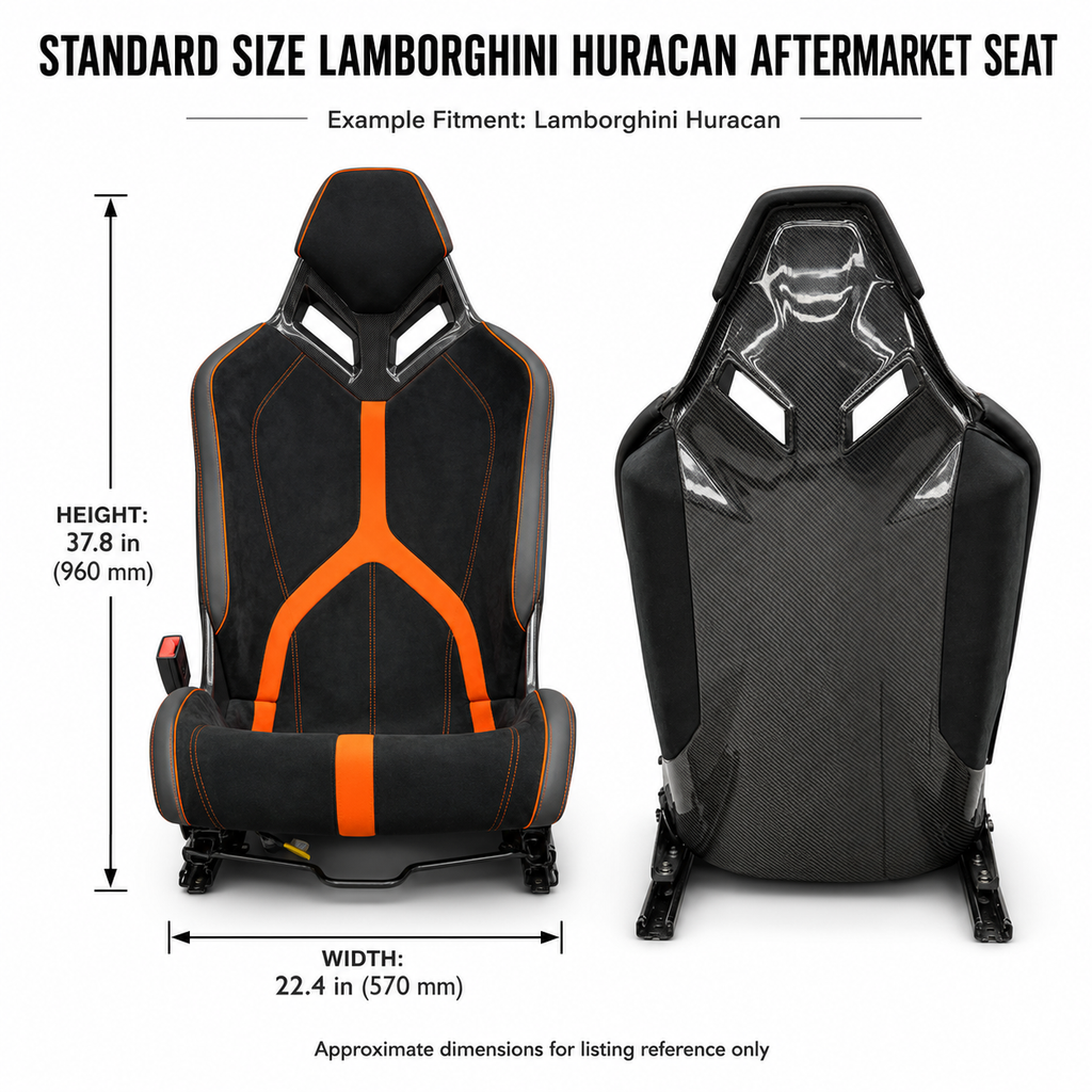 Alcantara Dry Carbon Fiber Racing Seats for Lamborghini Huracan STO Aventador Urus