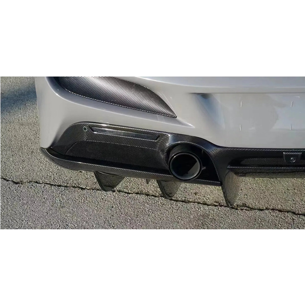 N Style Carbon Fiber Rear Diffuser for Ferrari F8 Tributo