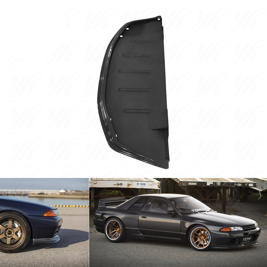 Style Carbon Fiber Front Bumper Lip Splitter Valance for Nissan Skyline GT R R32 & Nissan Skyline R32 GTS