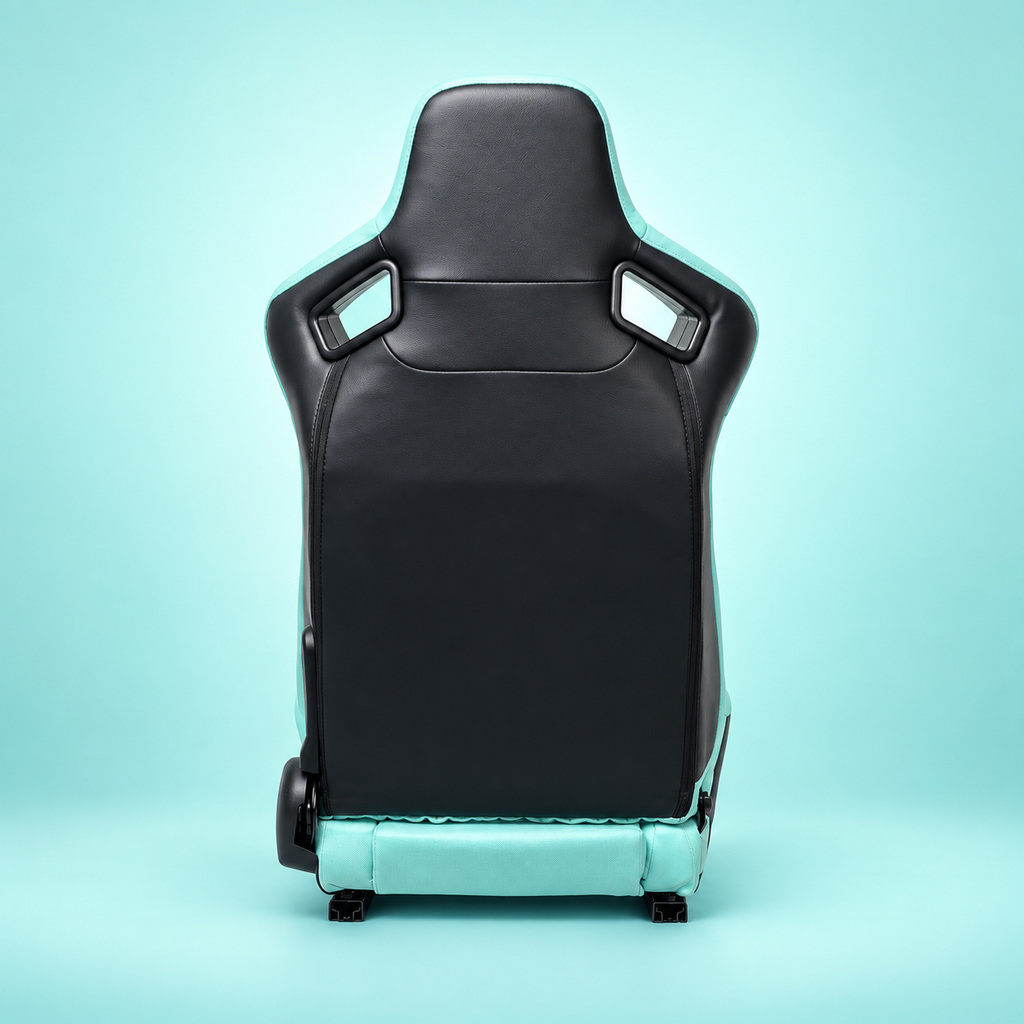ZUES Collection Tiffany Blue Bull Boost Reclinable Adjustable Racing Bucket Seat