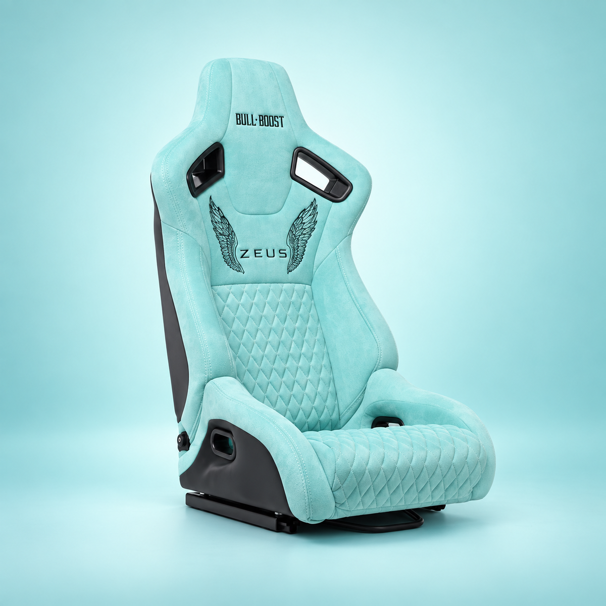 ZUES Collection Tiffany Blue Bull Boost Reclinable Adjustable Racing Bucket Seat